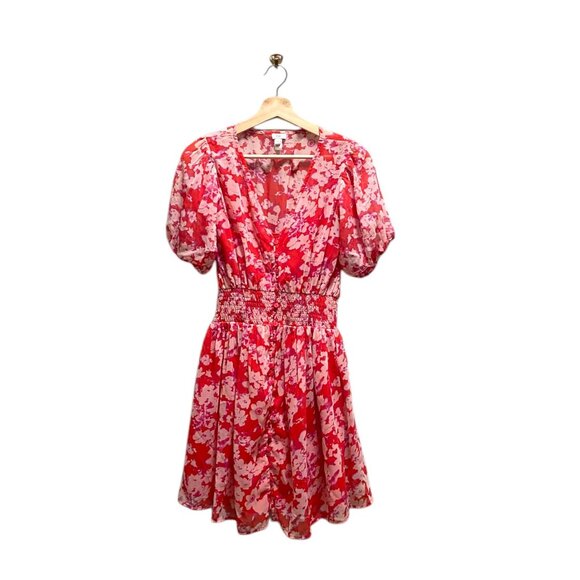 River Island Floral Print Dress Red Size 12 - Picture 2 of 13